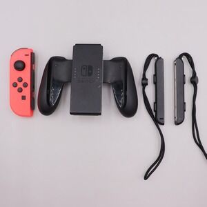 Nintendo Switch Joy-Con Neon Red Left Controller with Grip and 2 Straps HAC-011